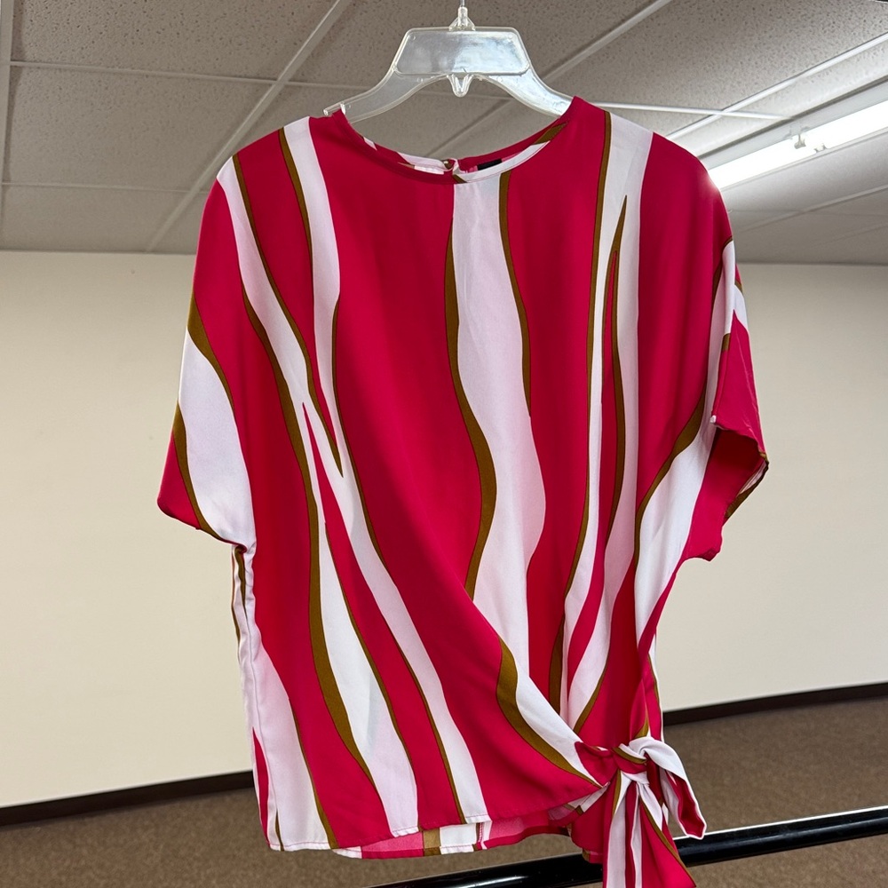 Stylish Pink and White Women's Top